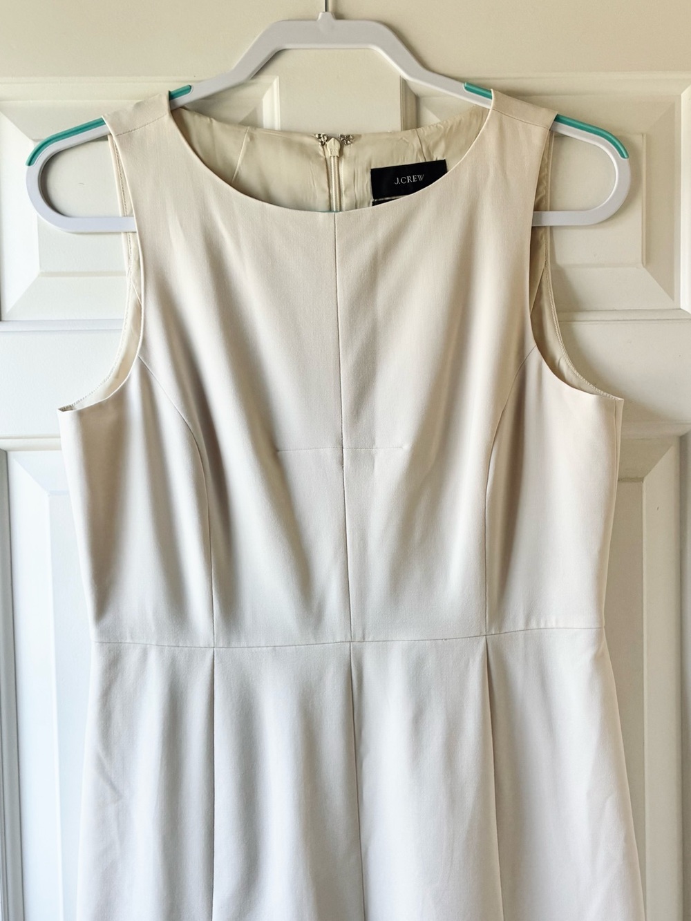 J. Crew Dress Italian Double Face Cashmere by Tollegno 1900 Cream Size 8 - Picture 4 of 15